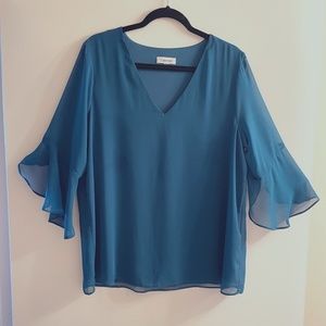 Calvin Klein teal blue top size large.
